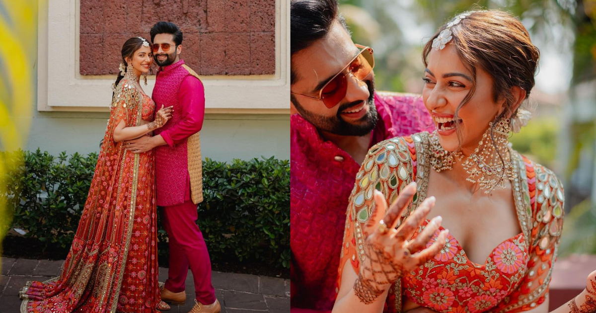 Rakul Preet Singh’s Mehendi Style: Actress Rocks Pink-Orange Lehenga That Took 680 Hours To Complete