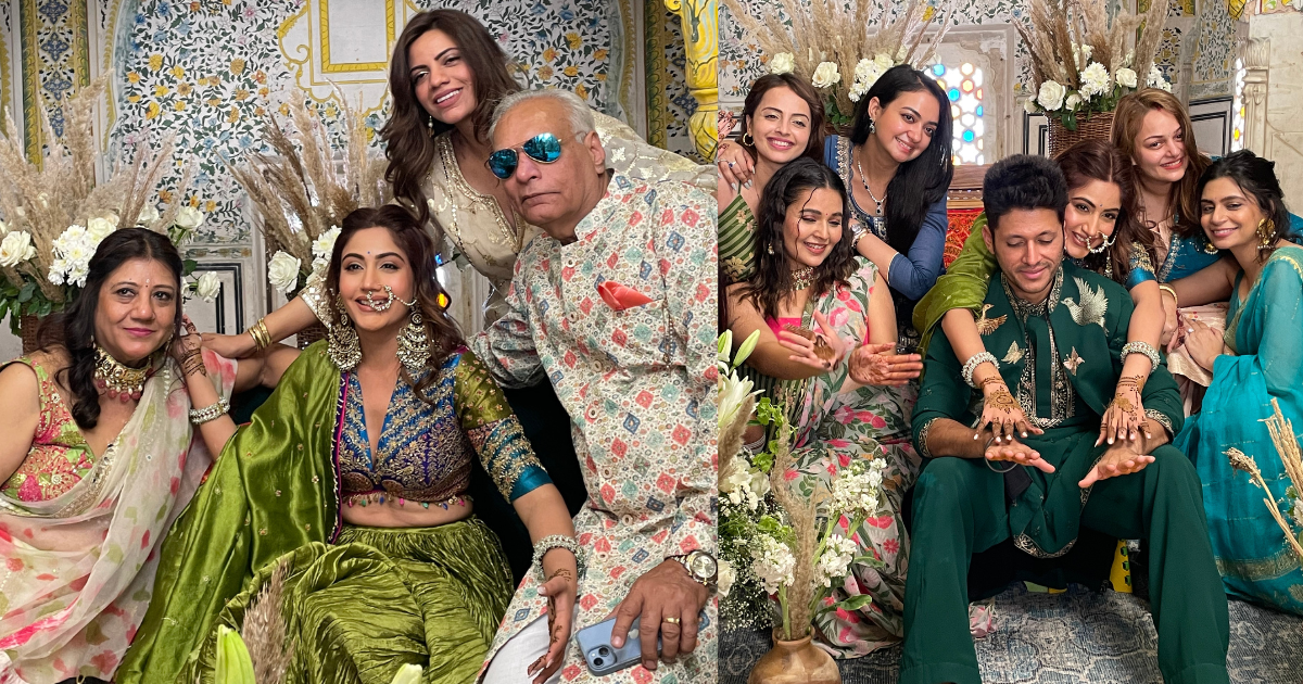 EXCLUSIVE: Surbhi Chandna-Karan Sharma&#8217;s Mehendi Ceremony Photos With Their Shaadi Squad Is Goals!