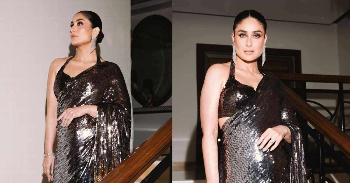 Kareena Kapoor Khan’s Sparkly Black Saree At Anant Ambani-Radhika Merchant’s Pre-Wedding Screams Style Diva!