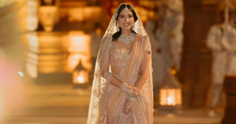 Radhika Merchant’s Lehenga Saree For Hastakshar Ceremony Poetic Ode To Indian Heritage, Reveals Tarun Tahiliani