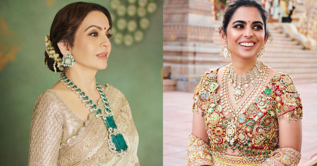 Nita Ambani’s 500 Cr Emerald Necklace To Isha Ambani’s Jadau Blouse: Top 6 Ambani Pre-Wedding Fashion Moments That Screams Regal!