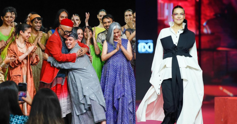 LFW Day 2 Highlights: Neha Dhupia’s Showstopper Look To Rasika Dugal, Ratna Pathak Shah’s Ramp Walk For Urvashi Kaur