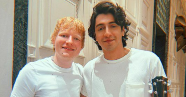 Ahaan Panday Gets His Guitar Signed By Ed Sheeran