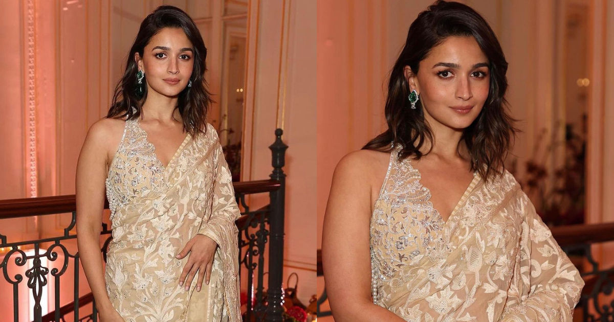 Alia Bhatt’s Ivory Resham Saree Handmade 30 Years Ago, Took 3500 Hours To Complete