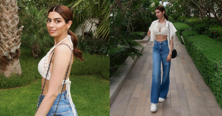 Khushi Kapoor’s White Bralette With Flared Denims Screams Summer Style Goals
