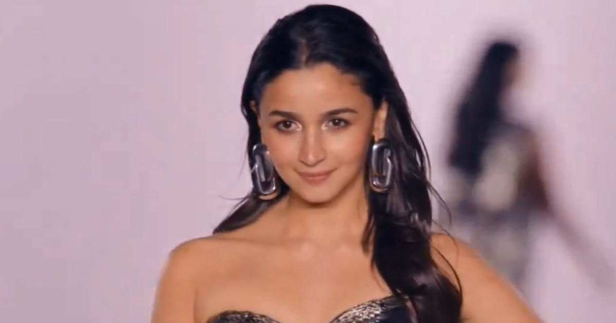 Alia Bhatt Viral Moment As She Walks For Gaurav Gupta At Paris Fashion Week 2024
