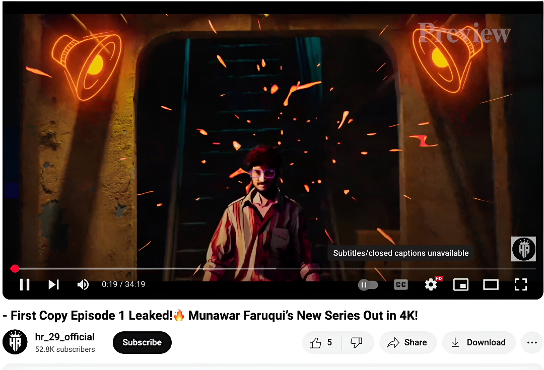 “First Copy” Flips the Script on Pirates: Munawar Faruqui’s Bold Anti-Theft Gambit