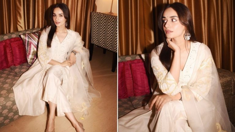 Manushi Chhillar Redefines Festive Glamour in ₹43K Devnaagri Ensemble and Kareena x Fizzy Goblet Heels