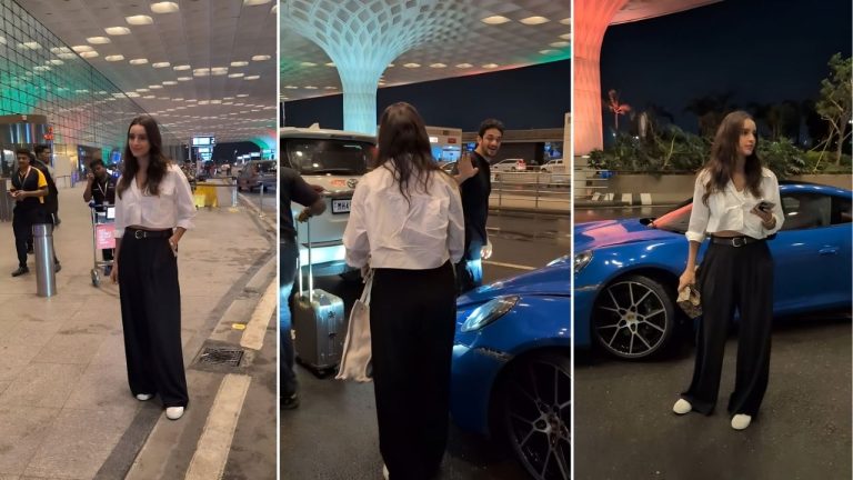 Blue Porsche, Sweet Goodbyes – Tripti Dimri & Sam Merchant’s Airport Moment Goes Viral