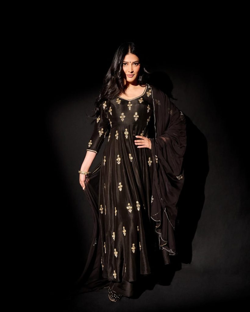 Shruti Haasan Stuns in Ease Studios Gothic Glam Outfit Worth ₹44.8K