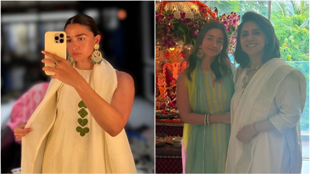 Alia Bhatt & Neetu Kapoor’s Ganesh Chaturthi Wins Hearts