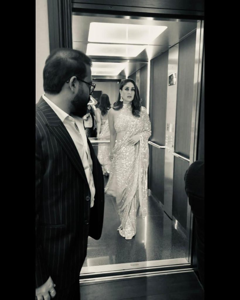 Kareena Kapoor Shines in Silver Manish Malhotra Sari