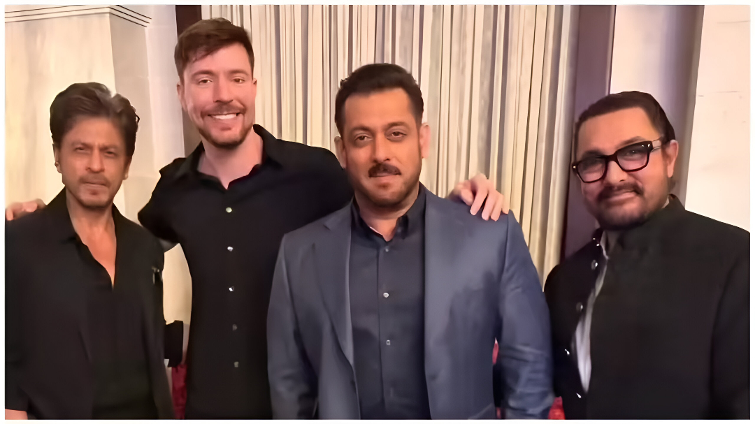 MrBeast Breaks the Internet: The Global YouTuber Poses with Bollywood’s Iconic Trio—Shah Rukh, Salman, and Aamir Khan