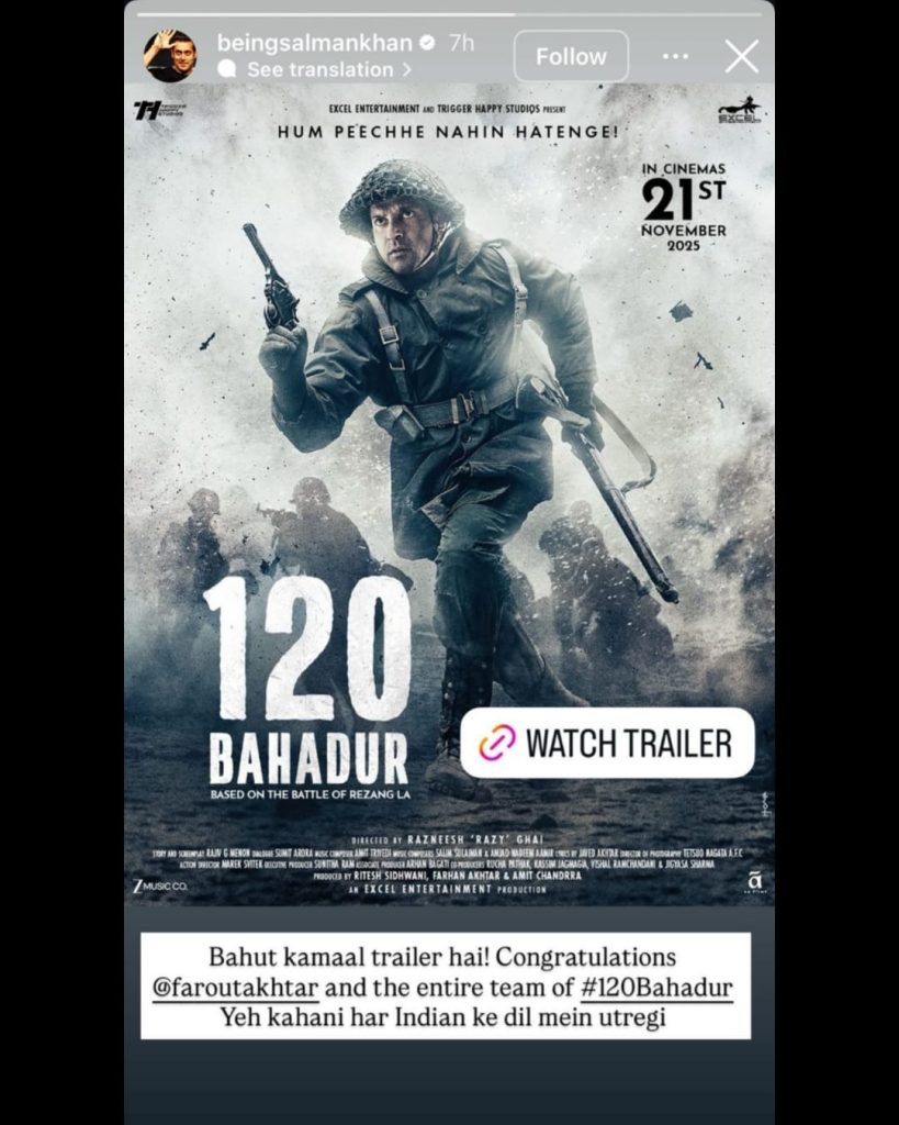 120 Bahadur Trailer Breaks the Internet: Stars Hail a Historic War Epic