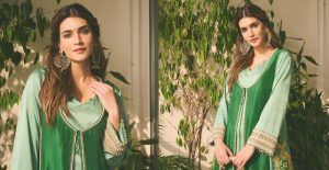Kriti Sanon In A Sea Green Choga Outfit And Kohl Eyes For Tere Ishk Mein Has Us Captivated And How!