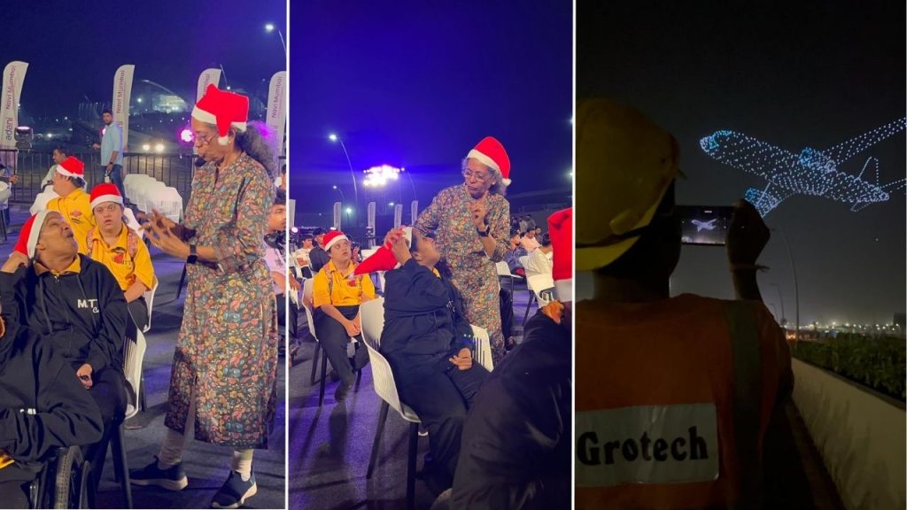 Navi Mumbai International Airport Lights Up Sky With Drone Show Ahead of First Flights