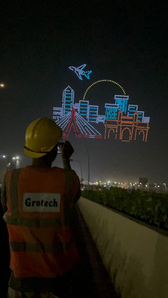 Navi Mumbai International Airport Lights Up Sky With Drone Show Ahead of First Flights