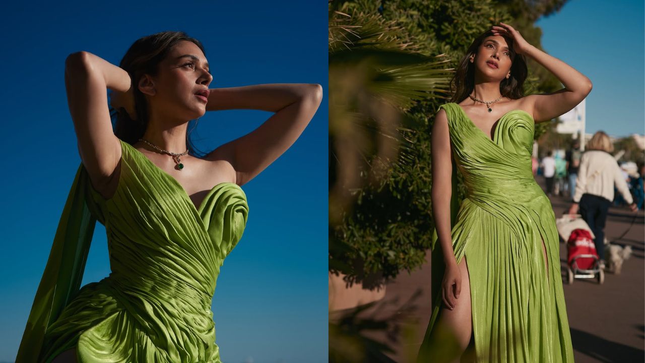 Aditi Rao Hydari's Lime-Green Couture Look Serves Modern Elegance At Cannes  2026
